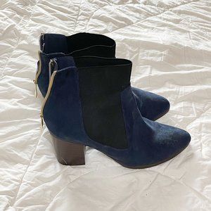 Fioni Blue Faux Suede Boots / Booties